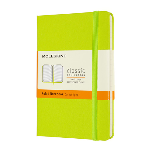 

Блокнот MOLESKINE Classic, 192стр, в линейку, твердая обложка, лайм [mm710c2]