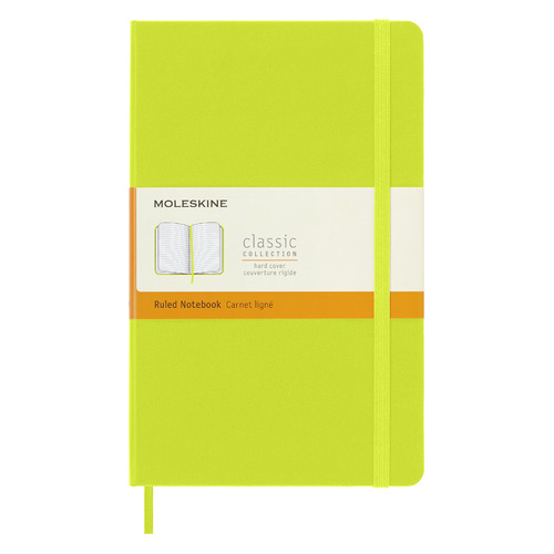 

Блокнот MOLESKINE Classic, 240стр, в линейку, твердая обложка, лайм [qp060c2]