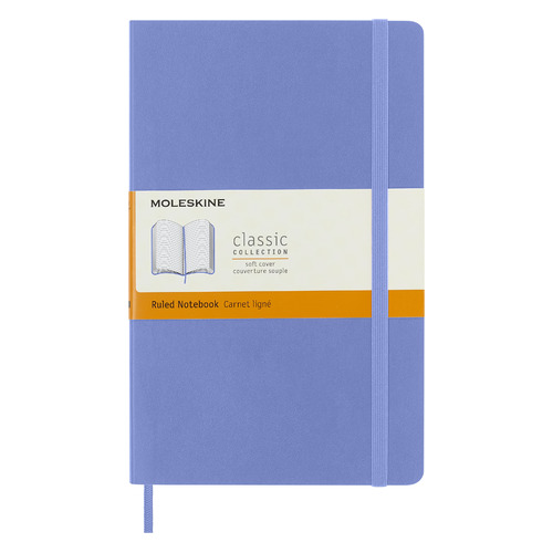 

Блокнот MOLESKINE Classic Soft, 240стр, в линейку, мягкая обложка, голубая гортензия [qp616b42]