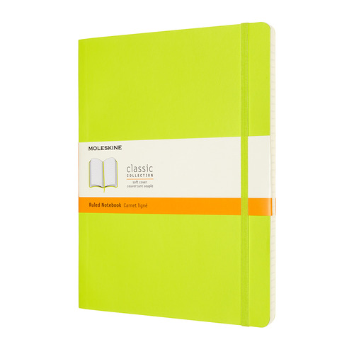 Блокнот Moleskine CLASSIC SOFT XLarge 190х250мм 192стр. линейка мягкая обложка лайм