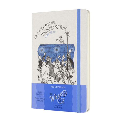 

Блокнот Moleskine LE WIZARD OF OZ Large 130х210мм обложка текстиль 240стр. нелинованный белый/голубо, Wizard of Oz