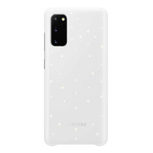 фото Чехол (клип-кейс) samsung smart led cover, для samsung galaxy s20, белый [ef-kg980cwegru]