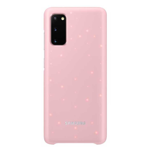 фото Чехол (клип-кейс) samsung smart led cover, для samsung galaxy s20, розовый [ef-kg980cpegru]