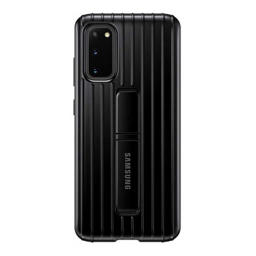 фото Чехол (клип-кейс) samsung protective standing cover, для samsung galaxy s20, черный [ef-rg980cbegru]