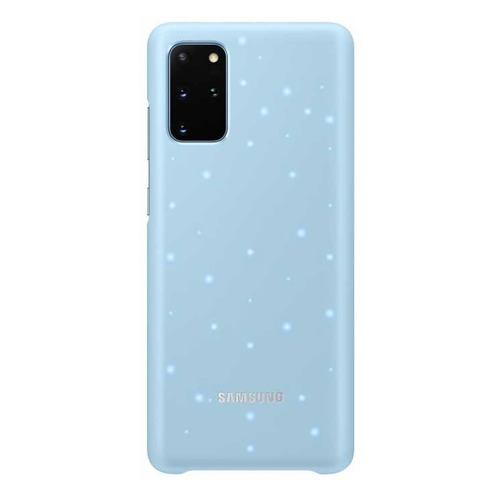 фото Чехол (клип-кейс) samsung smart led cover, для samsung galaxy s20+, голубой [ef-kg985clegru]