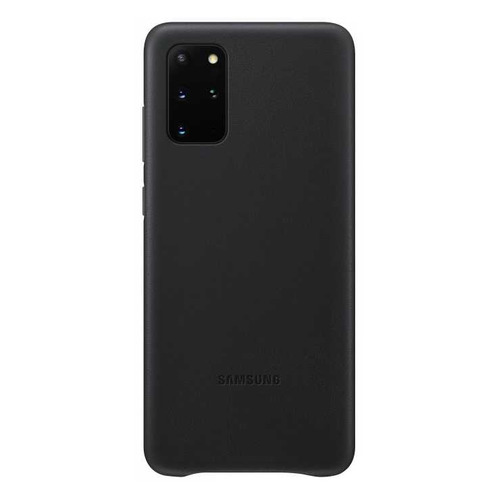 фото Чехол (клип-кейс) samsung leather cover, для samsung galaxy s20+, черный [ef-vg985lbegru]