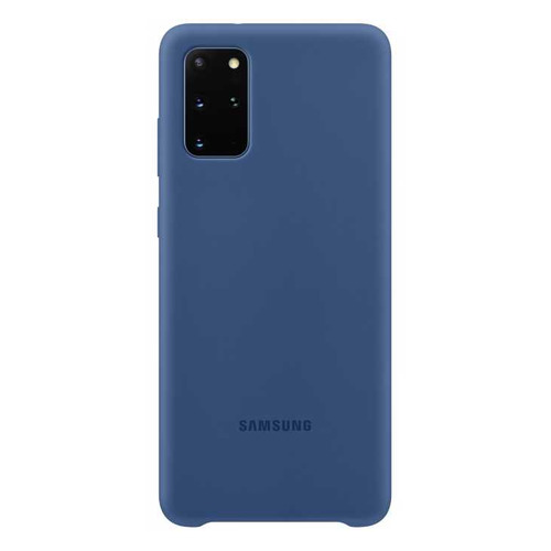 Чехол (клип-кейс) SAMSUNG Silicone Cover, для Samsung Galaxy S20+, темно-синий [ef-pg985tnegru]