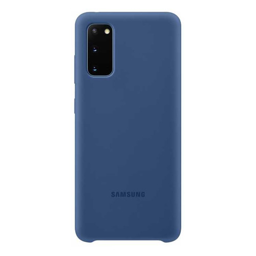 фото Чехол (клип-кейс) samsung silicone cover, для samsung galaxy s20, темно-синий [ef-pg980tnegru]