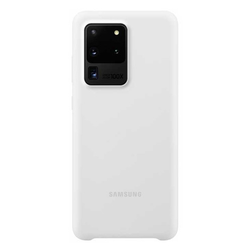 фото Чехол (клип-кейс) samsung silicone cover, для samsung galaxy s20 ultra, белый [ef-pg988twegru]