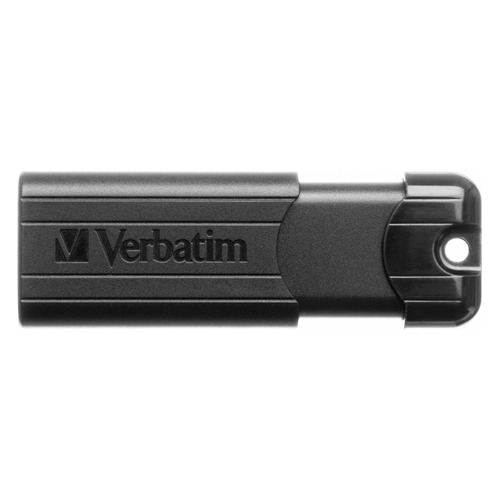 

Флешка USB VERBATIM Pinstripe 64Гб, USB3.0, черный [49318]