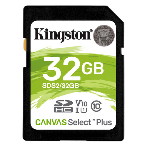 фото Карта памяти sdhc uhs-i kingston canvas select plus 32 гб, 100x, class 10, sds2/32gb, 1 шт.