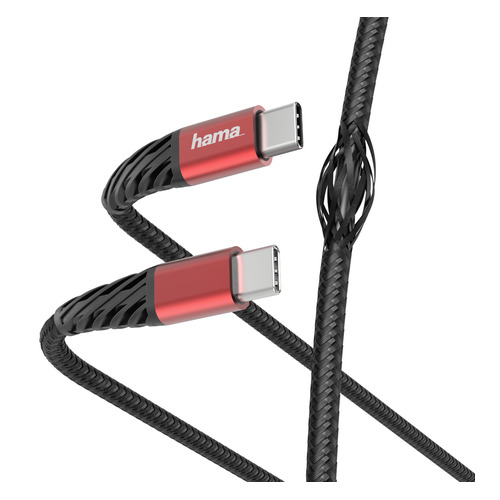 фото Кабель hama stand, usb type-c (m) - usb type-c (m), 1.5м, черный [00187219]