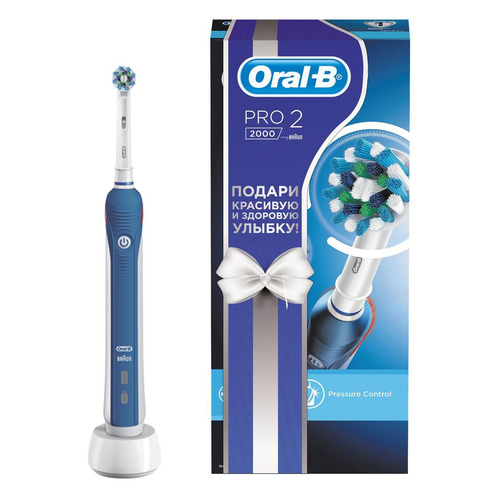 

Электрическая зубная щетка ORAL-B Pro 2 (2000)/D501.513.2, цвет: белый [81712724], Pro 2 (2000)/D501.513.2