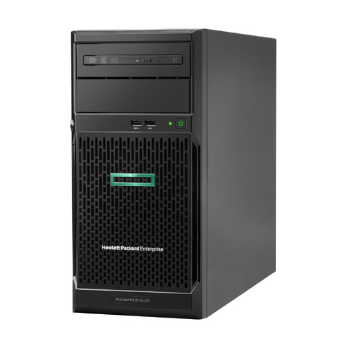 фото Сервер hpe proliant ml30 gen10 1xe-2224 1x8gb s100i 1g 2p 1x350w (p16926-421)