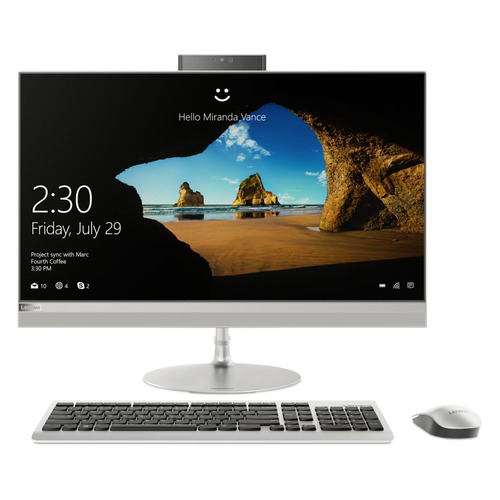 фото Моноблок lenovo ideacentre 520-27icb, 27", intel core i5 8400t, 16гб, 512гб ssd, intel uhd graphics 630, dvd-rw, windows 10 home, серебристый [f0de00ebrk]