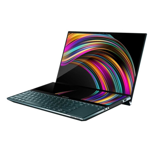 фото Ноутбук asus zenbook pro duo ux581gv-h2001r, 15.6", intel core i9 9980hk 2.4ггц, 32гб, 1тб ssd, nvidia geforce rtx 2060 - 6144 мб, windows 10 professional, 90nb0ng1-m01430, темно-синий