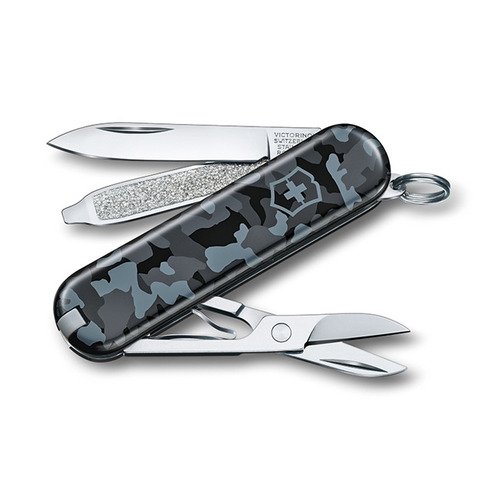 

Складной нож Victorinox Classic, 58мм, морской камуфляж , коробка подарочная [0.6223.942u], Classic