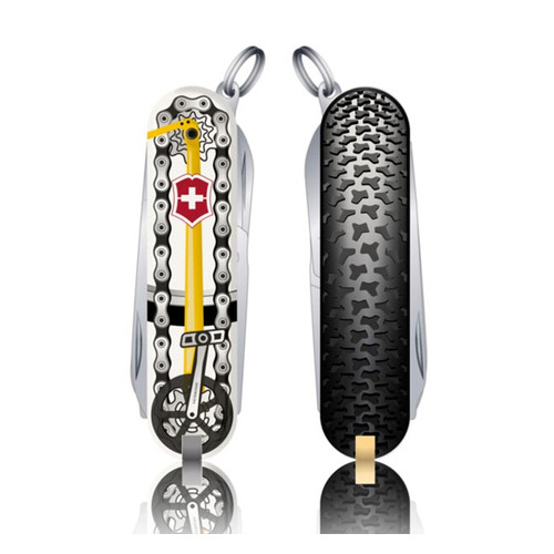 фото Складной нож victorinox classic le2020 bike ride, 7 функций, 58мм, черный / рисунок