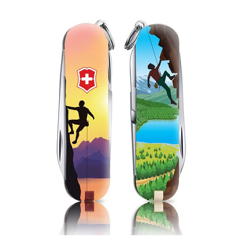 

Складной нож VICTORINOX Classic LE2020 Climb High, 7 функций, 58мм, желтый / рисунок, Classic LE2020 Climb High