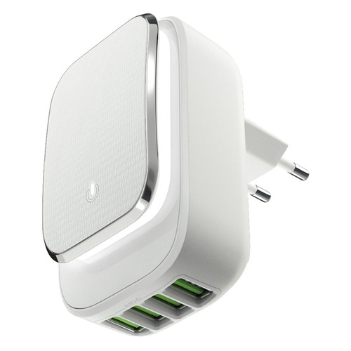 

Сетевое зарядное устройство INTERSTEP 67311, 4xUSB, 4.4A, белый, 67311