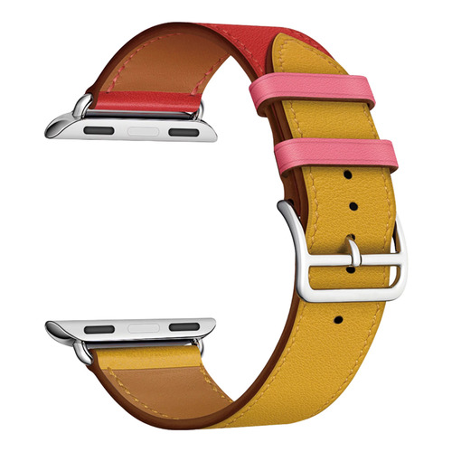

Ремешок Lyambda Maia для Apple Watch Series 3/4/5/6/SE, желтый/красный [lwa-03-44-ry], Lyambda Maia