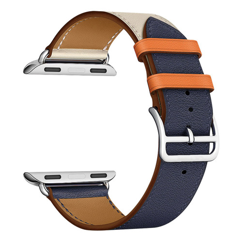 

Ремешок Lyambda Minkar для Apple Watch Series 3/4/5 бежевый/синий (LWA-03-44-ICO)