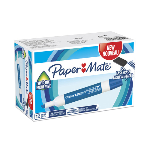 фото Набор маркеров для досок paper mate 2084309, скошенный пишущий наконечник, синий