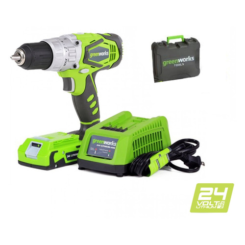 

Дрель-шуруповерт GREENWORKS G24DDK2, 2Ач [3701507ua]