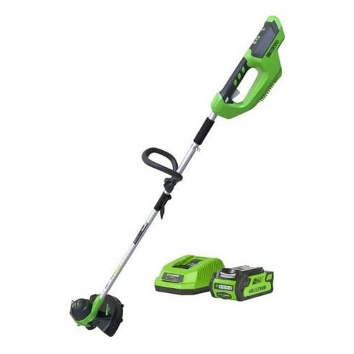 

Триммер электрический GREENWORKS G40LTK4, аккумуляторный, 40В, 4Ач [2101507ub], G40LTK4