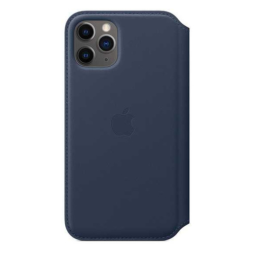 фото Чехол (флип-кейс) apple leather folio, для apple iphone 11 pro, синяя пучина [my1l2zm/a]