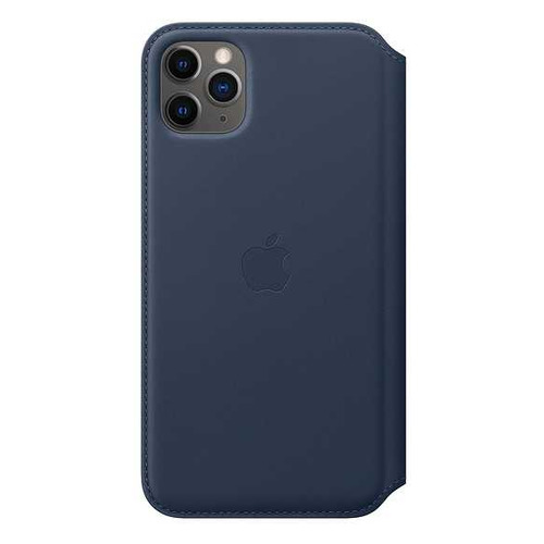 Чехол (флип-кейс) APPLE Leather Folio, для Apple iPhone 11 Pro Max, синяя пучина [my1p2zm/a]