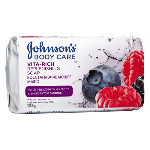 фото Мыло johnson`s body care vita rich, туалетное, малина, 125грамм