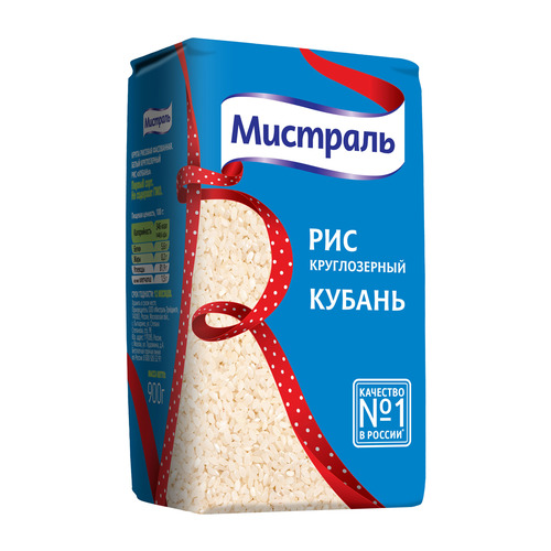 

Рис круглозерный МИСТРАЛЬ Кубань, 900гр, Кубань