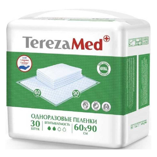 фото Впитывающие пеленки terezamed normal, 30шт, 60х90 см noname