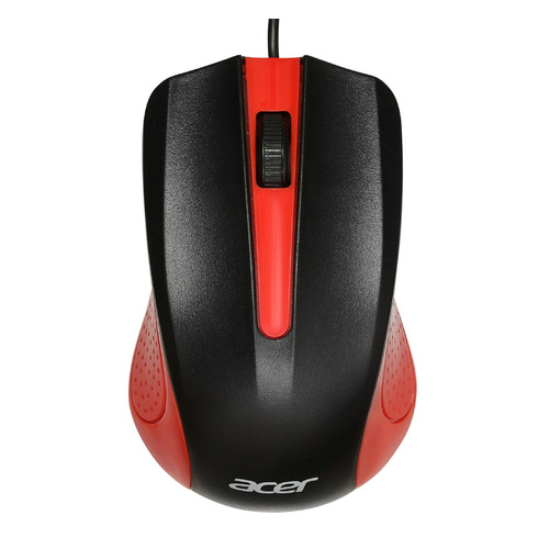 

Мышь Acer OMW012, оптическая, проводная, USB, черный и красный [zl.mceee.003], OMW012