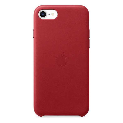 фото Чехол (клип-кейс) apple leather case, для apple iphone se 2020, красный [mxyl2zm/a]