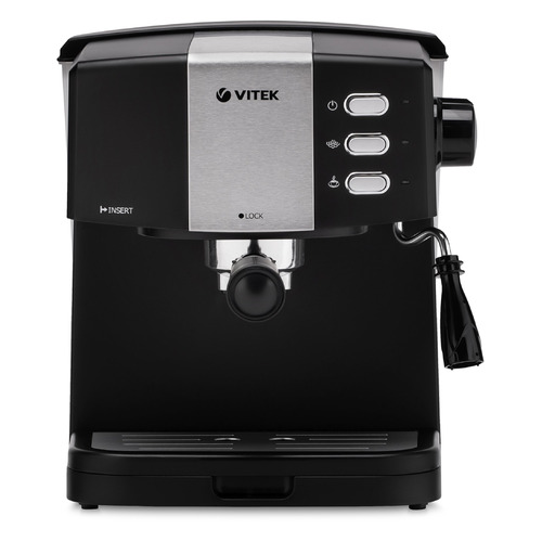 

Кофеварка Vitek VT-1523, эспрессо, черный / серебристый [1523-vt], VT-1523