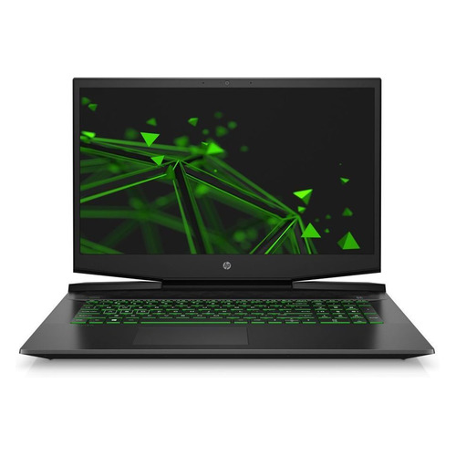 фото Ноутбук hp pavilion gaming 17-cd1001ur, 17.3", ips, intel core i5 10300h 2.5ггц, 8гб, 256гб ssd, nvidia geforce gtx 1650 - 4096 мб, free dos, 13f08ea, черный/зеленый