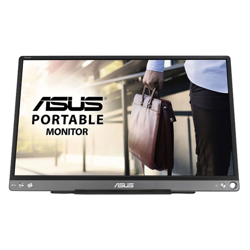 фото Монитор asus portable mb16ace 15.6", темно-серый [90lm0381-b04170]