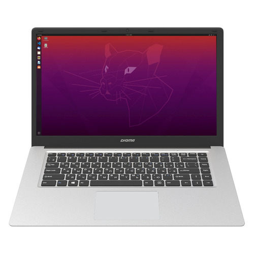 фото Ноутбук digma eve 15 c400, 15.6", ips, intel celeron n3350 1.1ггц, 4гб, 128гб ssd, intel hd graphics 500, ubuntu ubuntu, es5041ew, серебристый