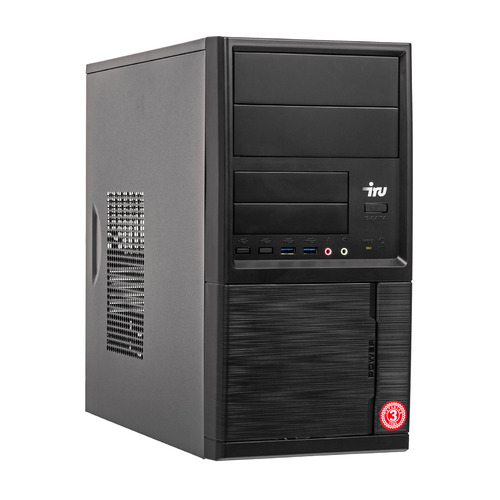 фото Компьютер iru office 313, intel core i3 9100f, ddr4 8гб, 1тб, 240гб(ssd), nvidia geforce gt710 - 1024 мб, windows 10 professional, черный [1375273]