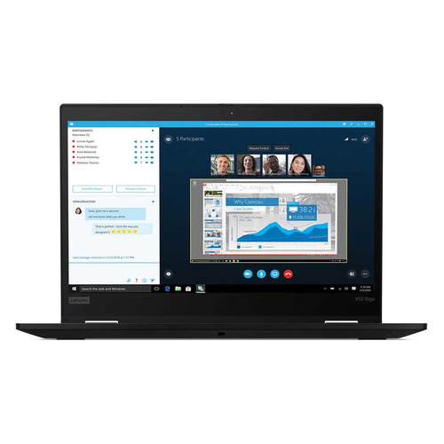 фото Ноутбук lenovo thinkpad x13 yoga g1 t, 13.3", intel core i5 10210u 1.6ггц, 16гб, 512гб ssd, intel uhd graphics , windows 10 professional, 20sx0003rt, черный