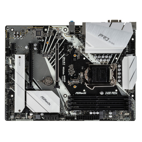 фото Материнская плата asrock z490 pro4, lga 1200, intel z490, atx, ret