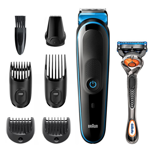 Триммер Braun MGK3245 + Бритва Gillette + 1 кас черный/голубой [81705284]