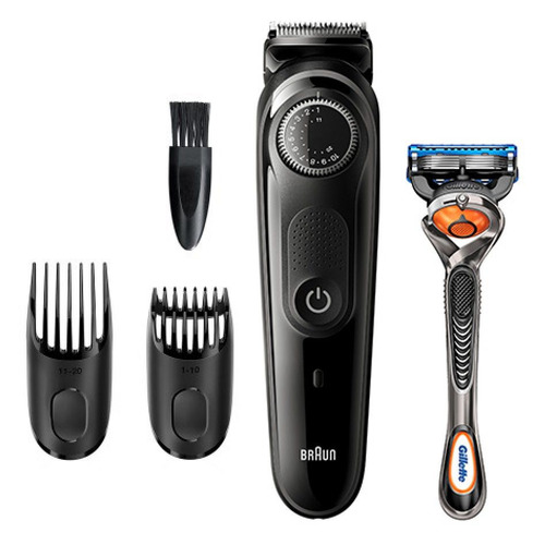 Триммер Braun BT3242 + Бритва Gillette + 1 кас черный/серый [81713350]