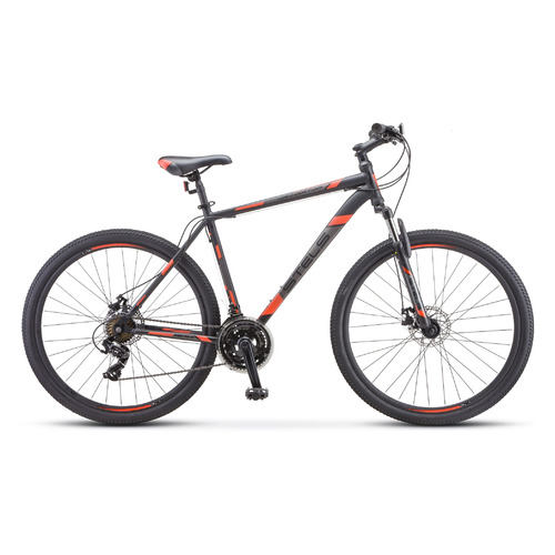 

Велосипед Stels Navigator-700 D (2020) горный рам.:19" кол.:27.5" черный/красный 17.7кг (LU084386)