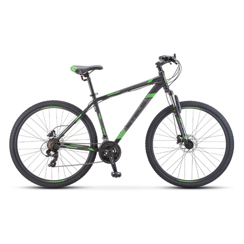 

Велосипед Stels Navigator-700 D (2020) горный рам.:21" кол.:27.5" черный/зеленый 17.7кг (LU084384)