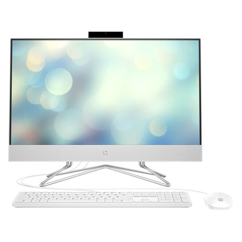 фото Моноблок hp 24-df0029ur, 23.8", intel celeron j4025d, 4гб, 128гб ssd, intel uhd graphics 600, free dos 3.0, белый [14q00ea]