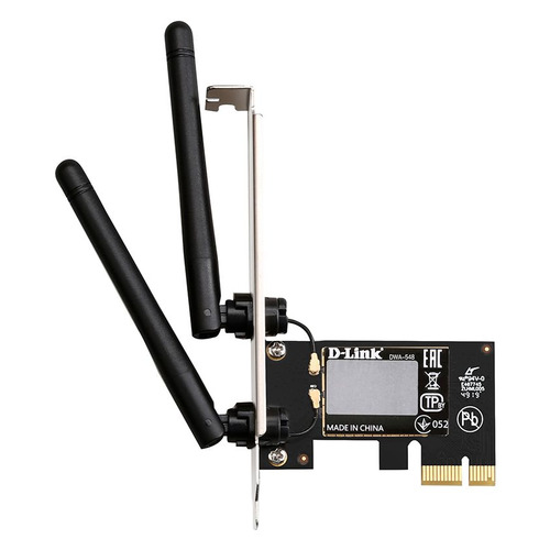 

Сетевой адаптер WiFi D-Link DWA-548 PCI Express, Черный, DWA-548