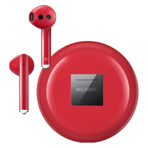 фото Наушники с микрофоном huawei freebuds 3 cm-shk00, bluetooth, вкладыши, красный